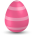 paques oeuf rose rayé